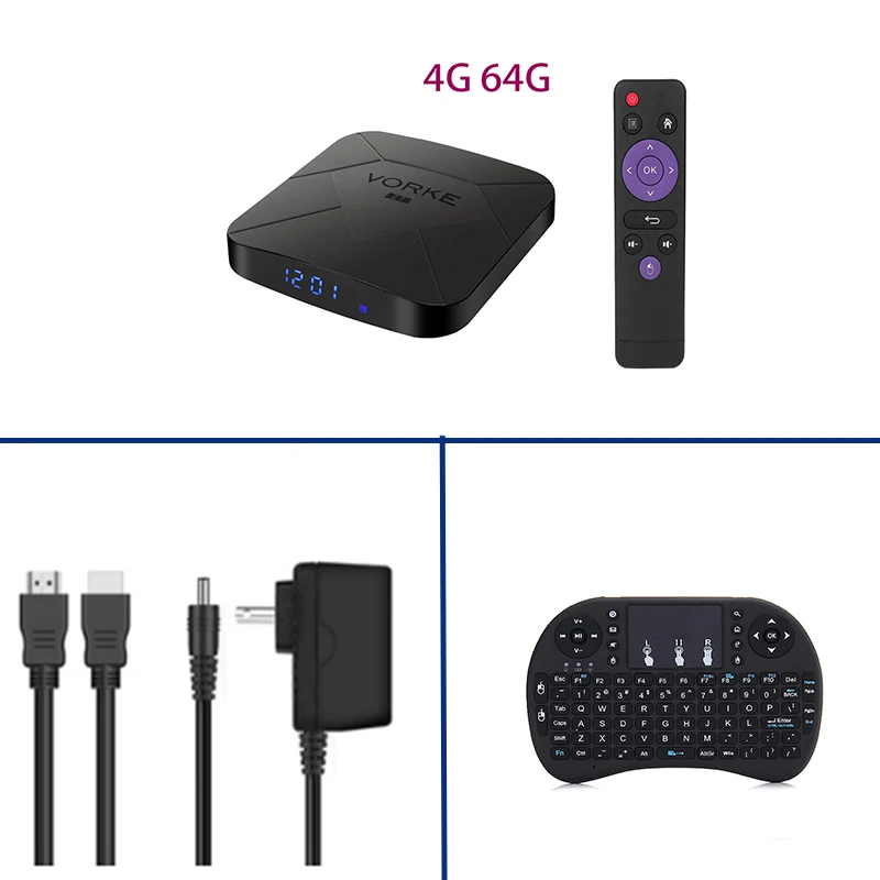 4G 64G with I8 Vorke Z7 Android 9,0 tv Box 4 ГБ/64 Гб Allwinner H6 Smart tv Box четырехъядерный USB 3,0 6K HDR Google плеер Youtube лучше, чем TX6 - Цвет: 4G 64G with I8