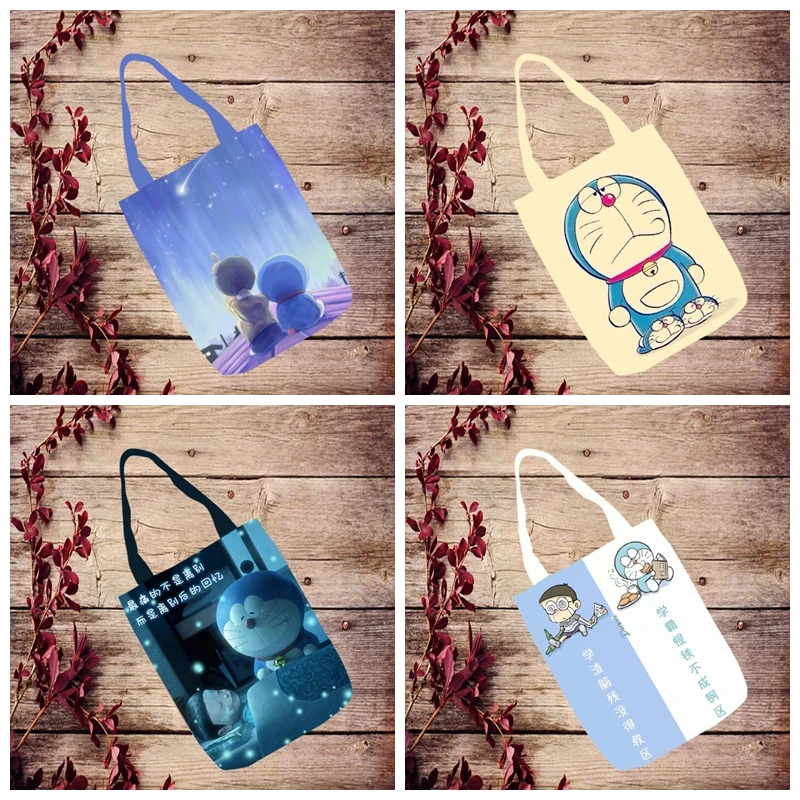 

IVYYE 1PCS Cute Doraemon Fashion Anime Canvas Shoulder Bags Casual Shopping Bag Cartoon Tote Handbag Lady Girls New