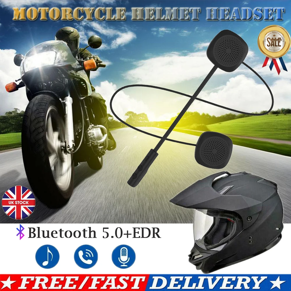 Водонепроницаемый мото Bluetooth беспроводной анти-помехи шлем гарнитура Hands Free bluetooth V5.0 EDR домофон для мотоцикла