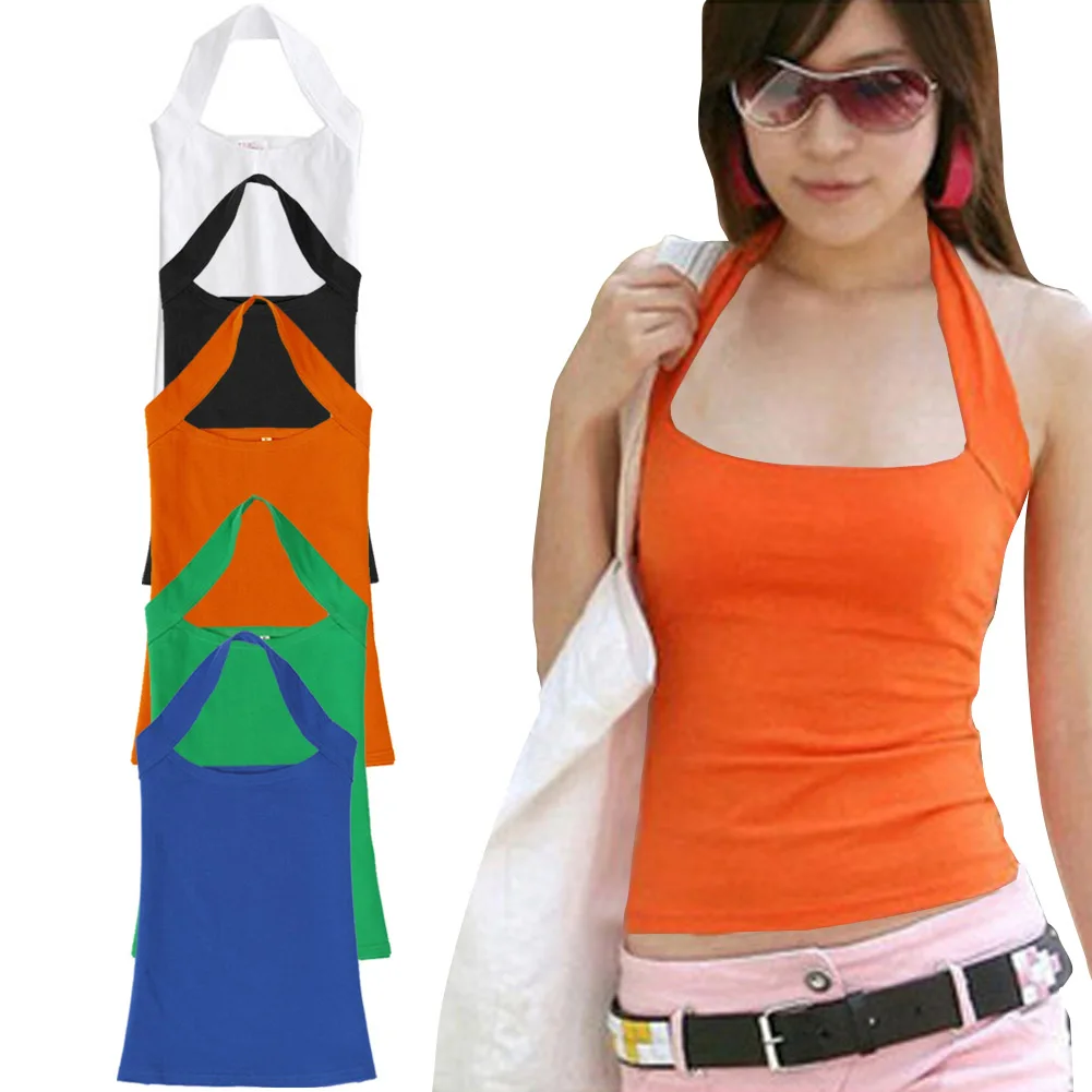 Женский облегающий хлопковый топ без бретелей укороченный с открытой спиной на