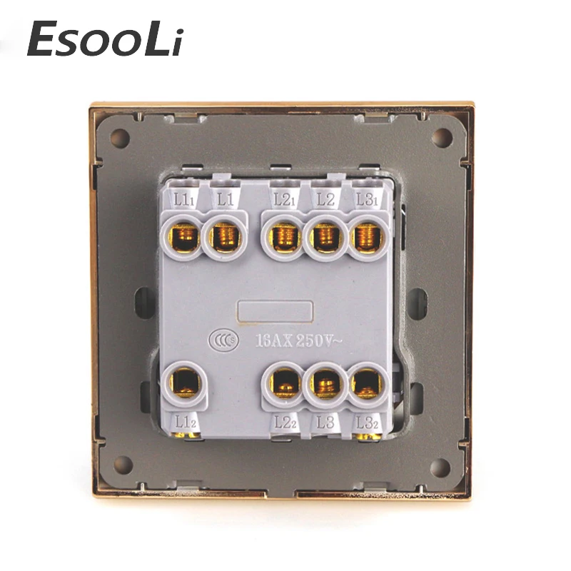 EsooLi горячие пластиковые 3 банды 2 пути AC 110 ~ 250 В прерыватель 10А Настенные