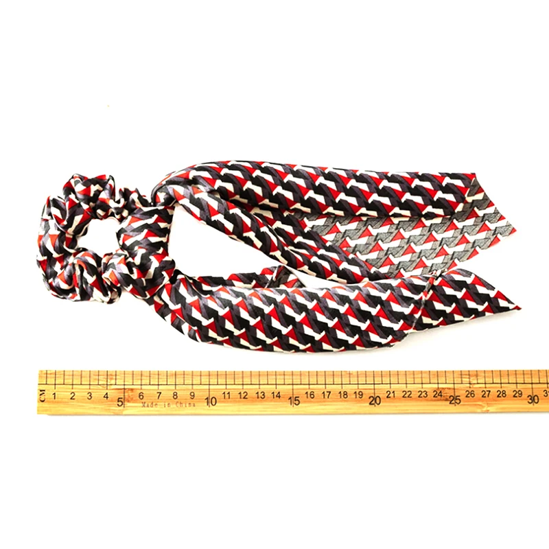 

Spring Sweet Long Ribbon Scrunchie Women Hair Scarf Print Girls Headband Hair Rubber Hairband Ropes Hair Accessories