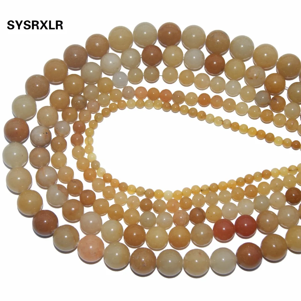 Оптовая продажа Синьцзян желтый нефрит натуральный камень бусины россыпью для