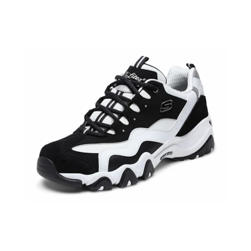 Мужские туфли на платформе Skechers удобные повседневные сетчатые плоской подошве