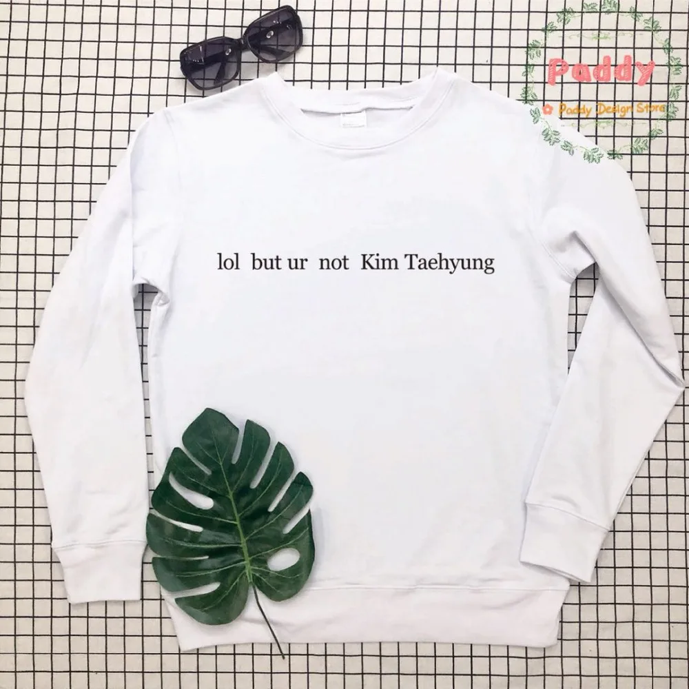OKOUFEN KPOP уличная одежда в Корейском стиле BANGTAN lol но ur not Kim Taehyung Джемперы и толстовки