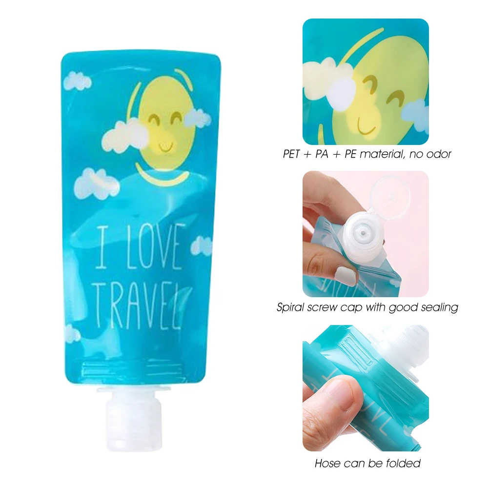 100 мл дорожная сумка складывающаяся жидкость для очищения лица хранения эмульсии