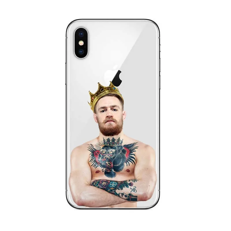 UFC Conor McGregor, Черные Мягкие силиконовые ТПУ чехлы для телефонов, чехол для iPhone 8, 8 Plus, 7, 7 Plus, 6, 6 S, 5, 5S, 6S Plus, X 10