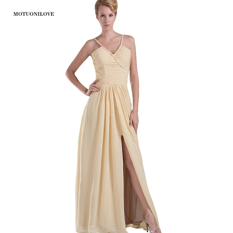 

Женское длинное вечернее платье, дизайнерское ТРАПЕЦИЕВИДНОЕ ПЛАТЬЕ С V-образным вырезом, лямкой на шее и разрезом, элегантное платье для ве...