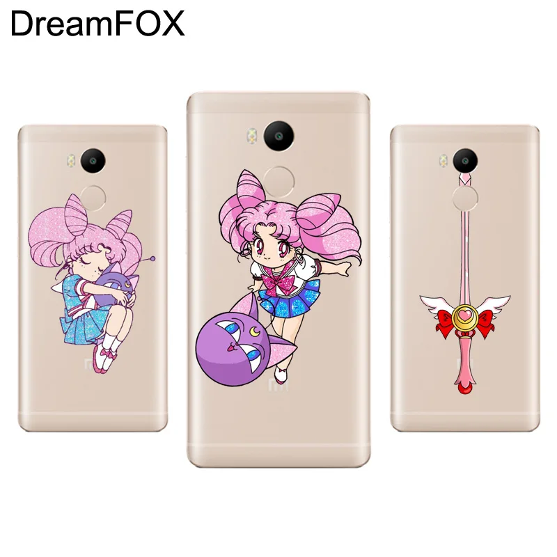 DREAMFOX M133 Sailor Moon Cute Soft TPU Silicone Case Cover For Xiaomi Redmi Note 3 4 4X 5 5A 6 7 Pro Global |