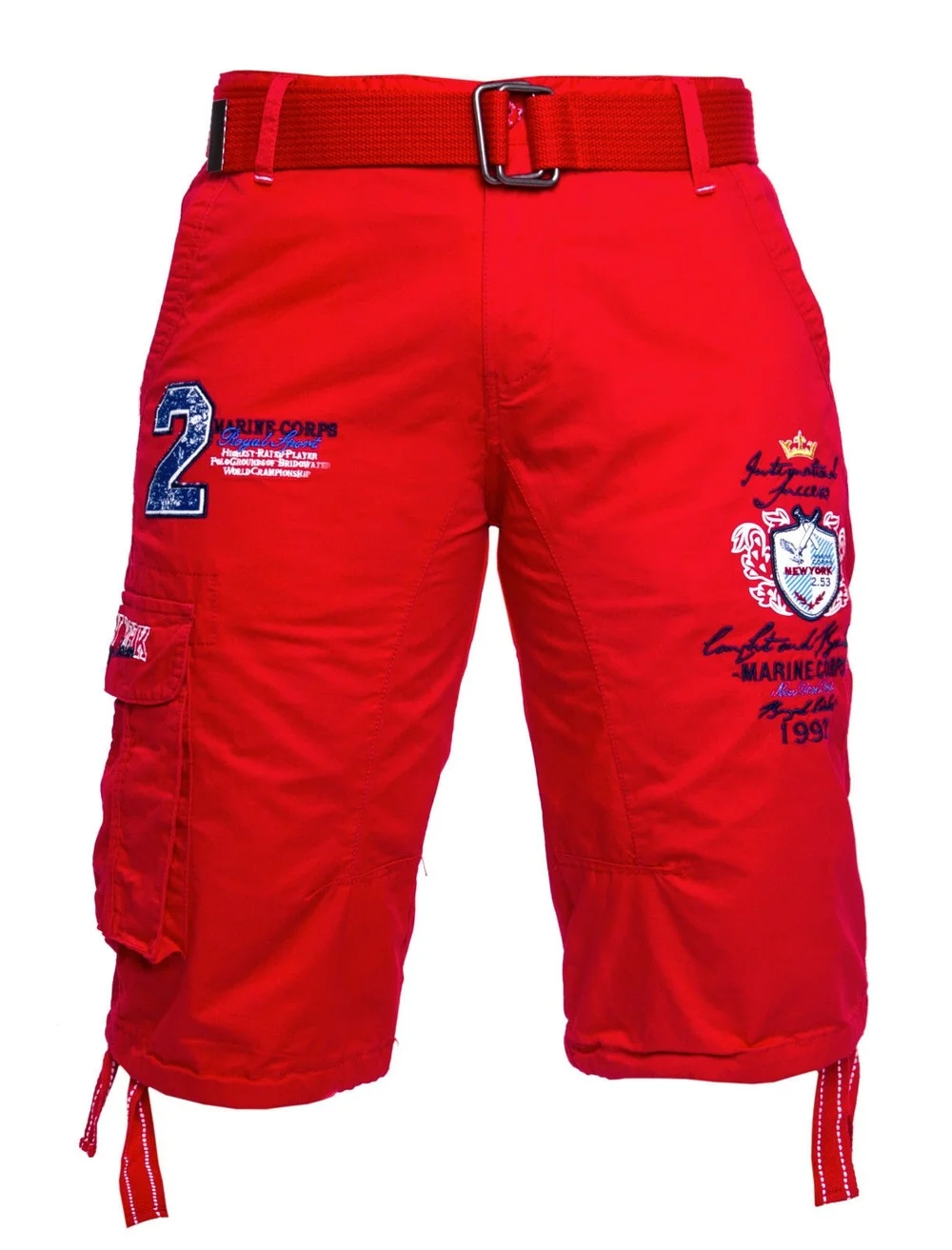 Шорты мужские с поясом модные прямые спортивные штаны принтом для отдыха уличная