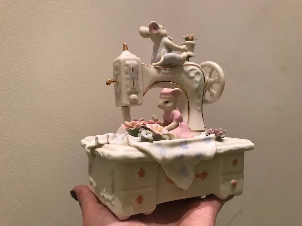 Американская Традиционная Керамическая музыкальная шкатулка ручной работы