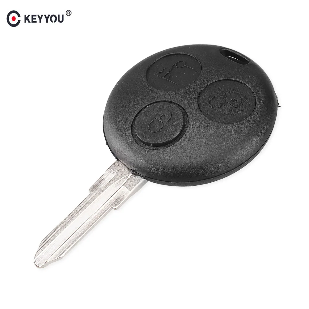 KEYYOU 3 Button Replacement Car key For Mercedes Benz SMART Fortwo Cas Auto Blank Blade Key Remote Shell Fob | Автомобили и