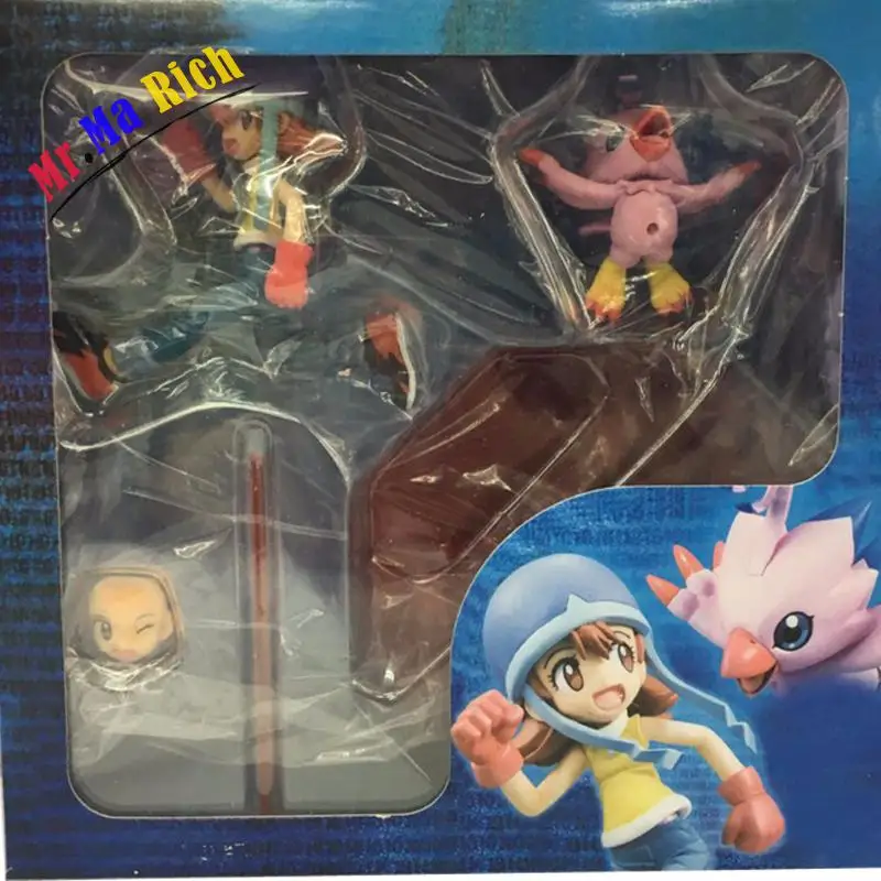 2 Tipo Digimon Adventure Takaishi Takeru & Patamon Takenouchi Sora Piyomon экшн ПВХ фигурка Коллекционная модель