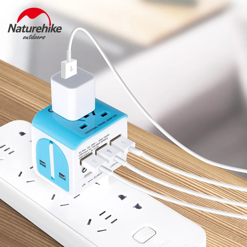 Naturehike Multifunctional Tool Transverter Socket Head Universal Travel Adapter Plug Adaptor Connector for Phone Laptop | Спорт и