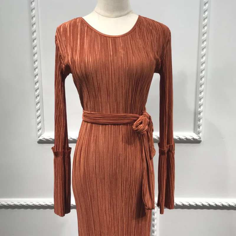 Vestidos ОАЭ кафтан арабский абайя Дубай Длинные бандажные плиссированные макси хиджаб женские мусульманские платья цзилбаб Турецкая мусульманская одежда