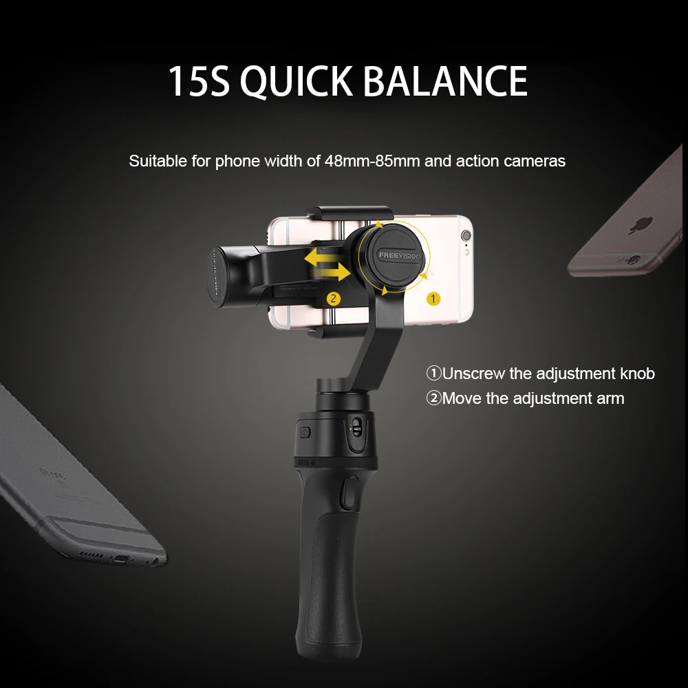 Cadiso Freevision VILTA 3 осевой смартфон ручной видео стабилизатор Gimbal для iPhone XS Max XR X 8 Plus 7 6