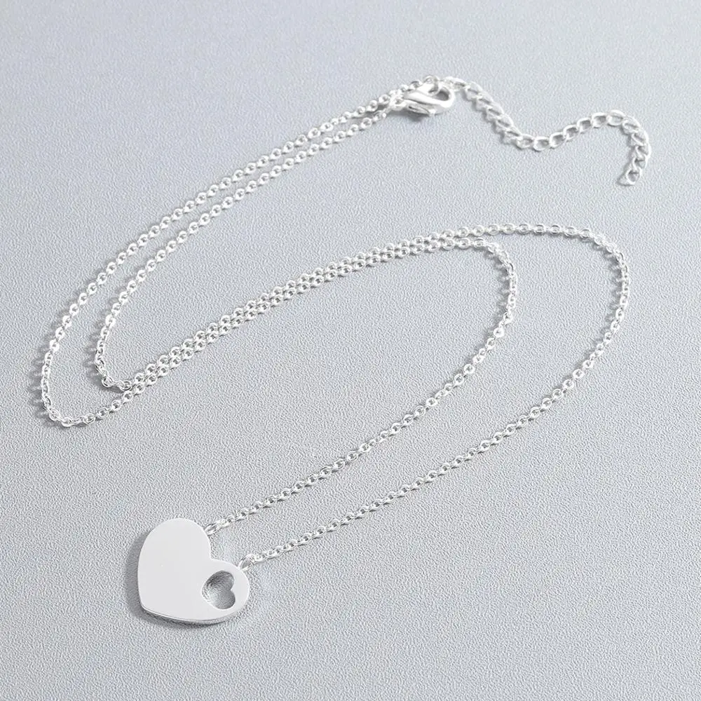CHENGXUN женское ожерелье в форме сердца ажурное с маленькими сердцами украшения для