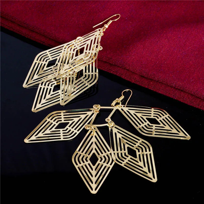 Женские винтажные серьги подвески в богемном стиле 2 цвета|earring settings white gold|earrings