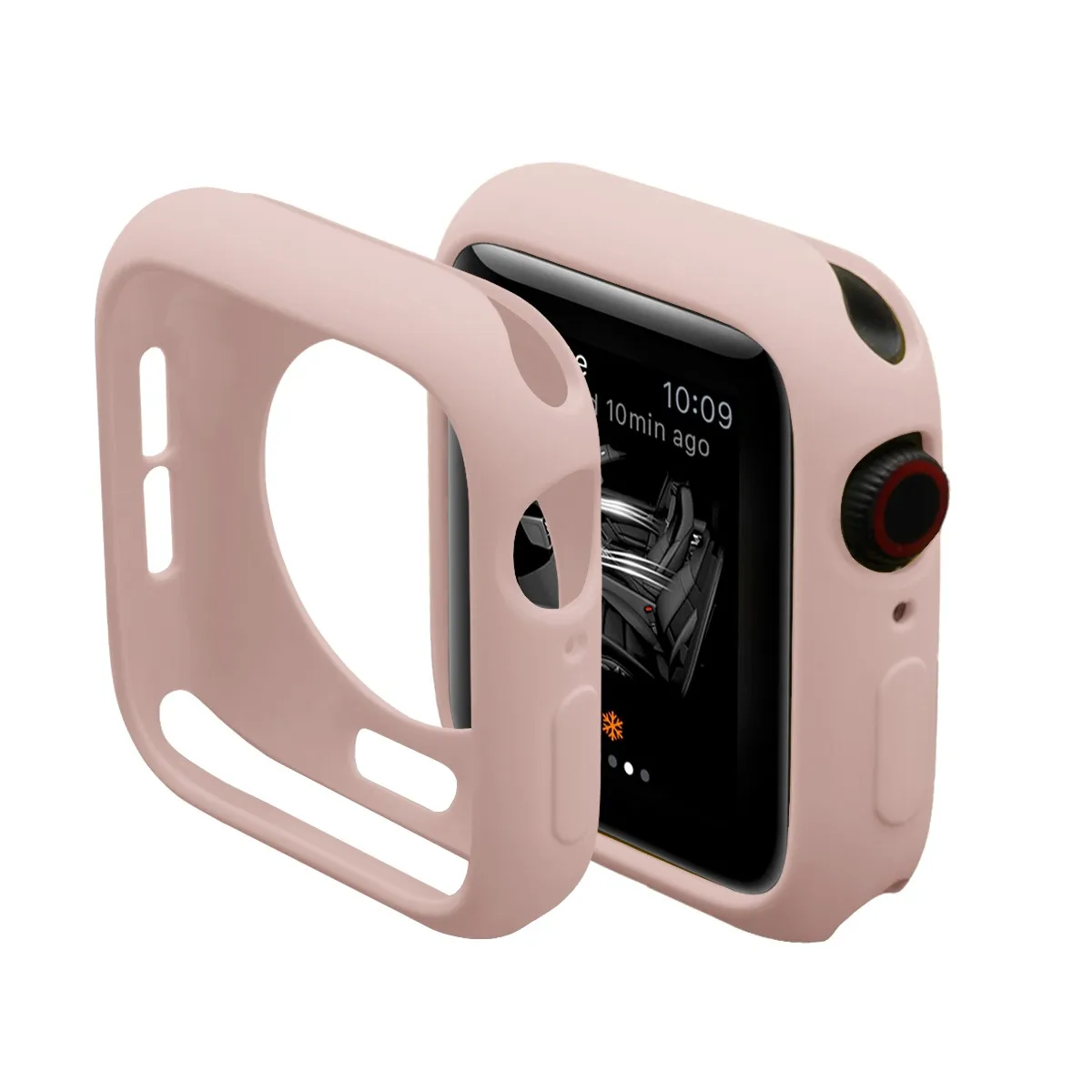 Цветной Мягкий силиконовый чехол для Apple Watch Series 4/5 40 мм 44 мм рамка полный защитный бампер чехол для iWatch 4 5 Чехол