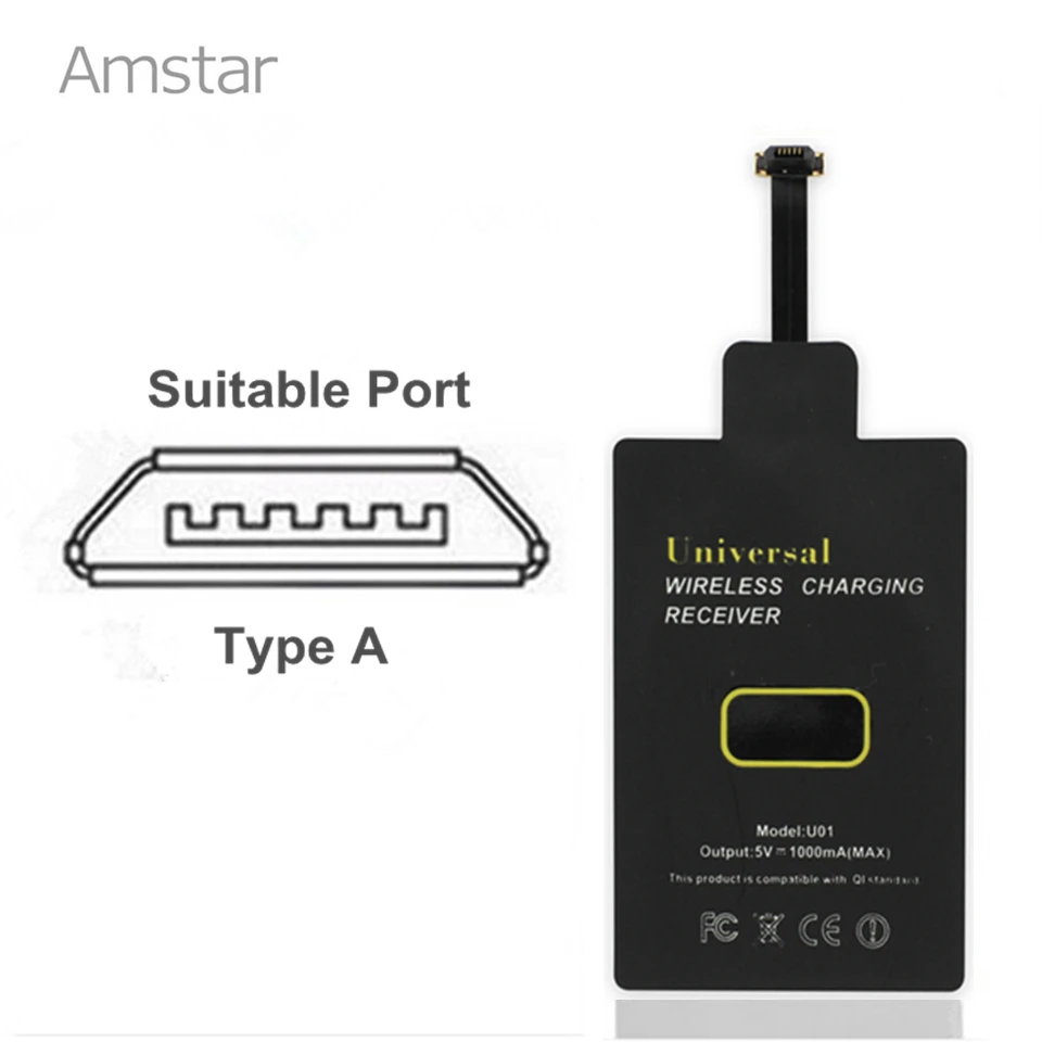 Amstar Qi Беспроводное зарядное устройство приемник TI чип Беспроводная зарядная