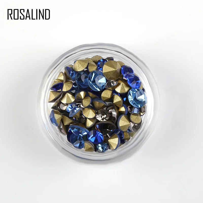 ROSALIND лак для ногтей гель приклеивания страз смешанный цвет 1 шт. украшения Стразы