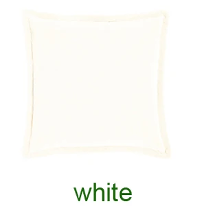 1 white ESSIE HOME модная цветная Высококачественная тонкая бархатная наволочка для подушки, чехол для подушки, окантовка, подушка с бахромой, фланцевая подушка - Цвет: 1 white