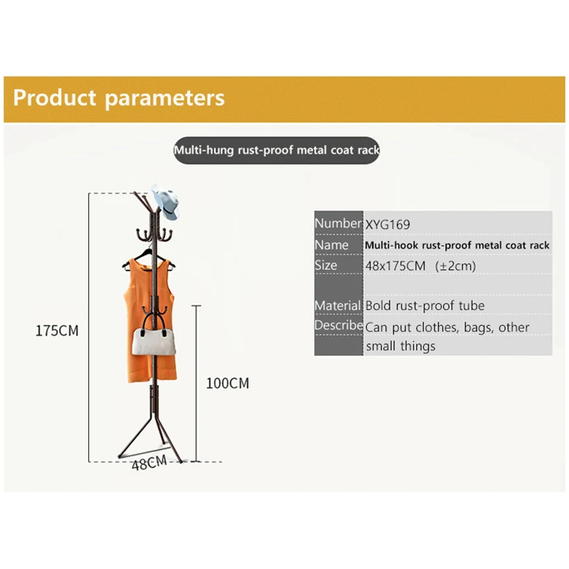 Fashion 32MM Tube Coat Rack Stainless steel Clothing living room Hanging Storage organization Clothes Hanger Furniture | Мебель