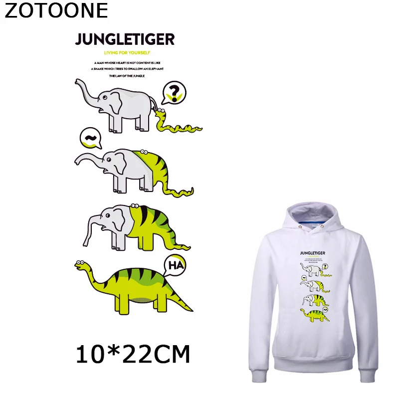Термонаклейки ZOTOONE с изображением животных из мультфильмов для одежды детская