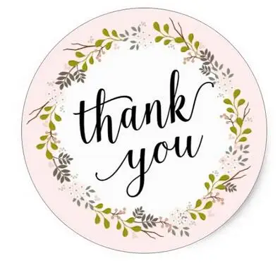 

1.5inch Sweet Woodland Floral Garden Thank You Sticker