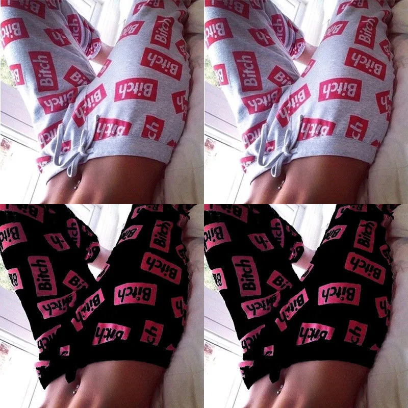 Модные женские туфли повседневный с буквенной надписью тонкий спортивные брюки