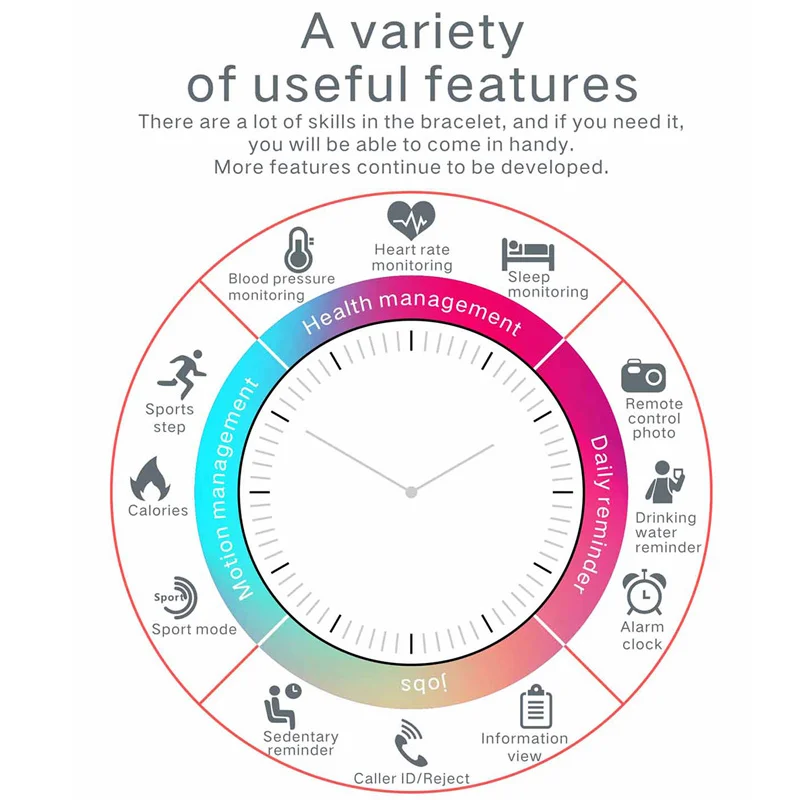Фитнес трекер Q1 большой сенсорный экран измерение кровяного давления умный