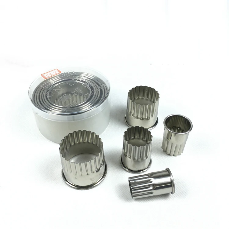 12 шт. Набор круглых зубных пельменей из нержавеющей стали режущие формы для торта