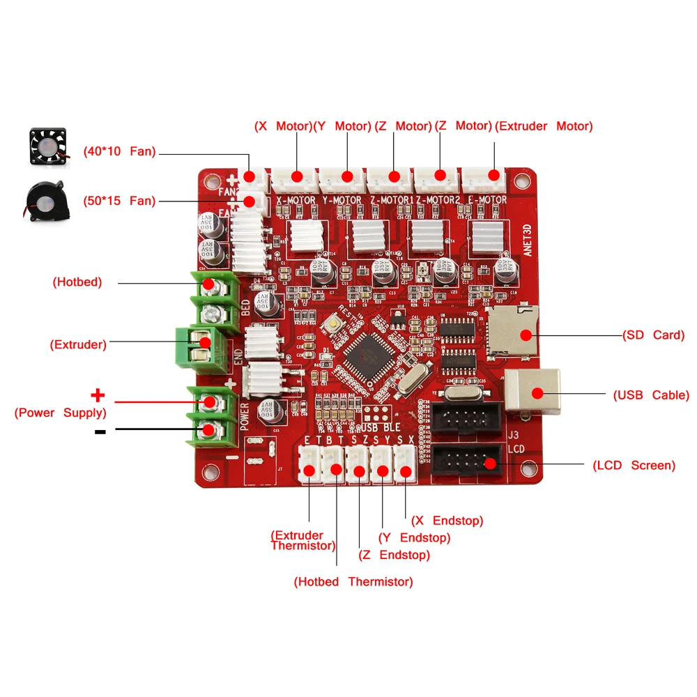 Анет A8 обновлен Desktop 3D-принтеры i3 DIY Наборы для самостоятельной сборки Авто наливные печати Размеры 220*220*240 мм с карты памяти 8G