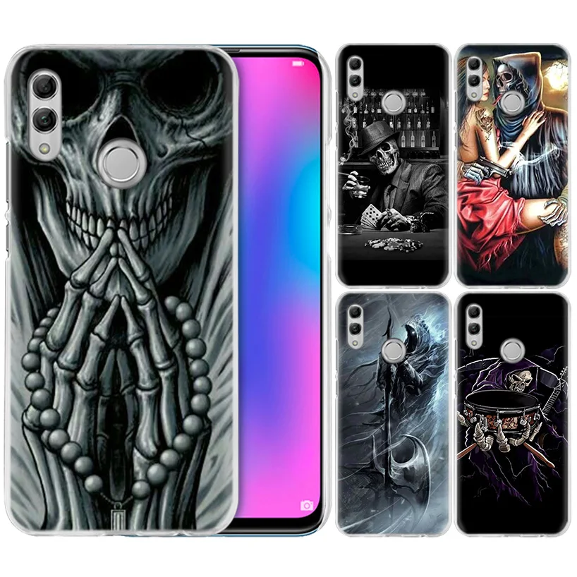 Чехол Grim Reaper Skull для huawei Honor 8X Y9 9 10 Lite Play 8C 8S 8A Pro V20 20i 10i Y6 Y7 Прозрачный жесткий чехол для телефона из поликарбоната