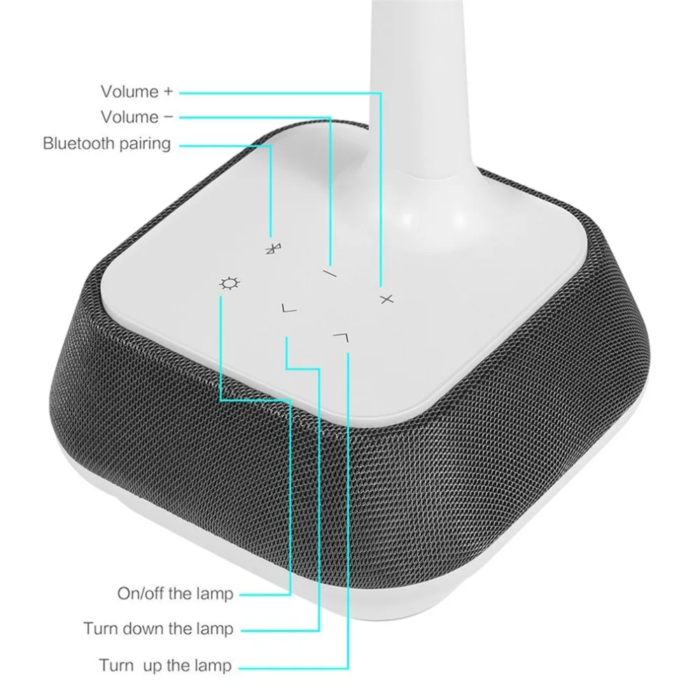 M6 Беспроводной Bluetooth V2.1 Динамик светодиодный настольная лампа сенсорный диммер