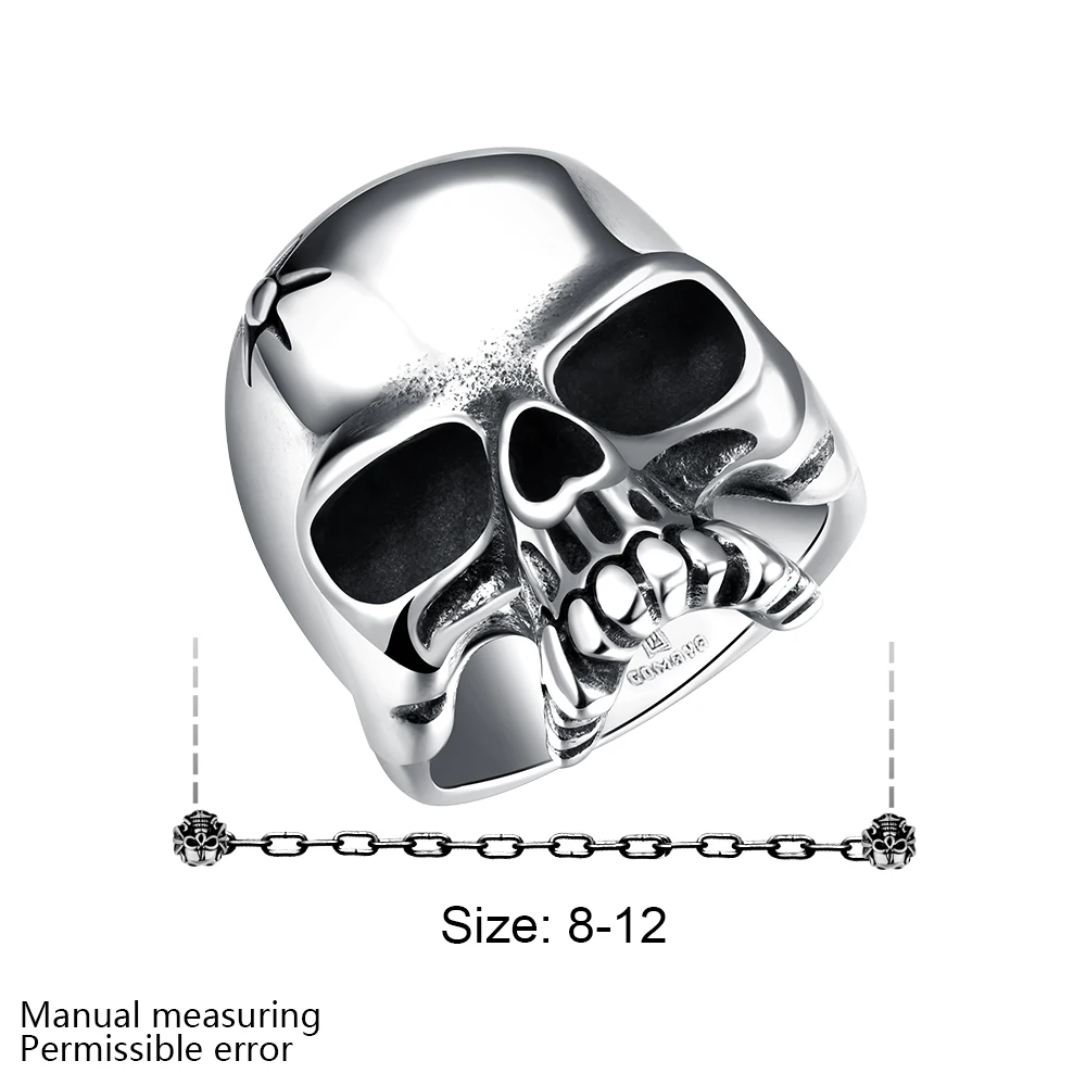 Neoglory Стильный Старый Посеребренная Хэллоуин Скелет Кольца Партия Свадебные