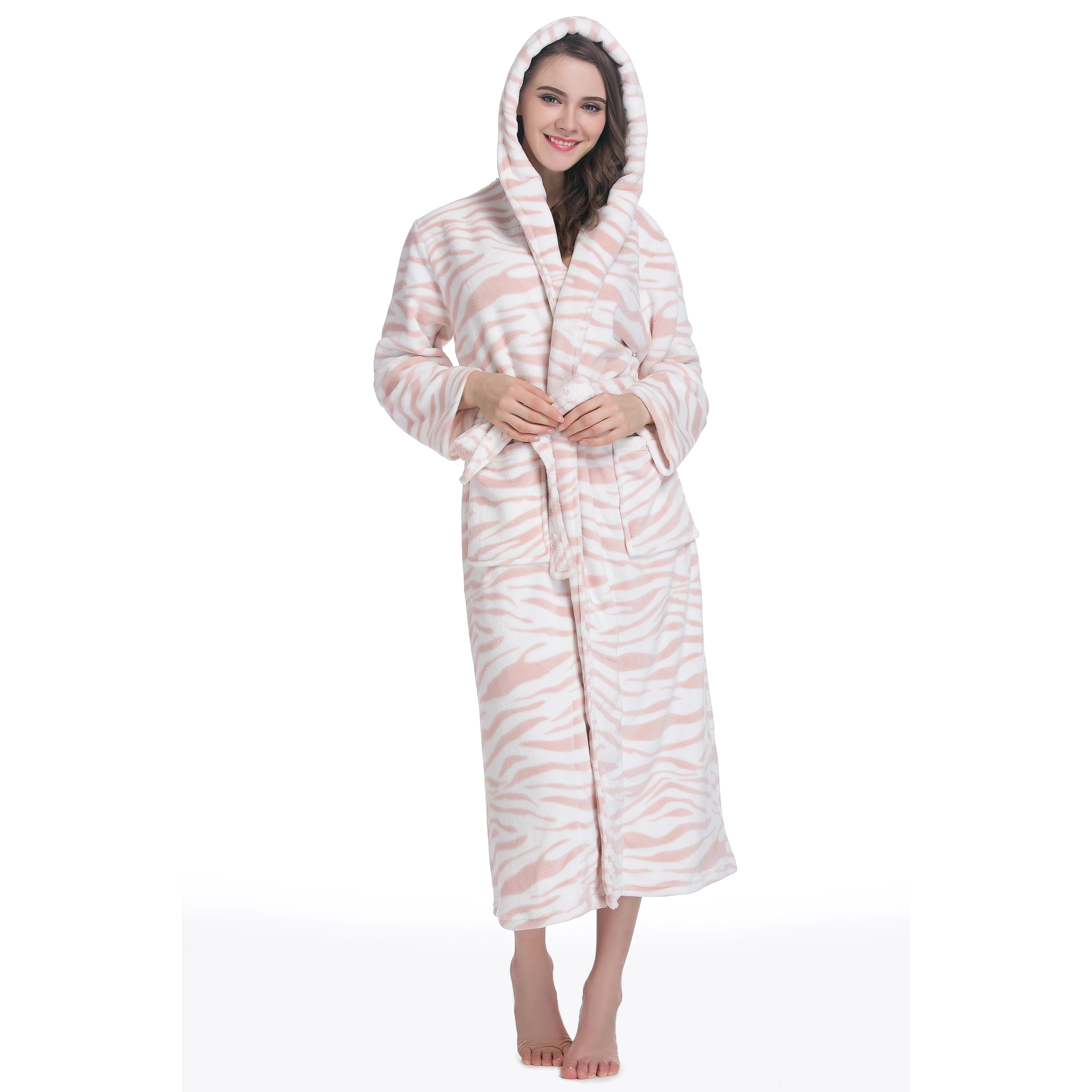 Lavenderi Women's woolen robe long bathrobe with cap | Женская одежда