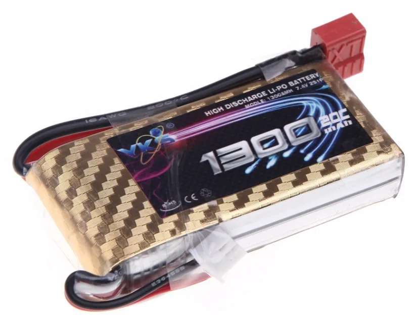 Высокая мощность YKS Rc Lipo батарея 7 4 V 1300mah 20C MAX 30C T Разъем для RC автомобиля лодки