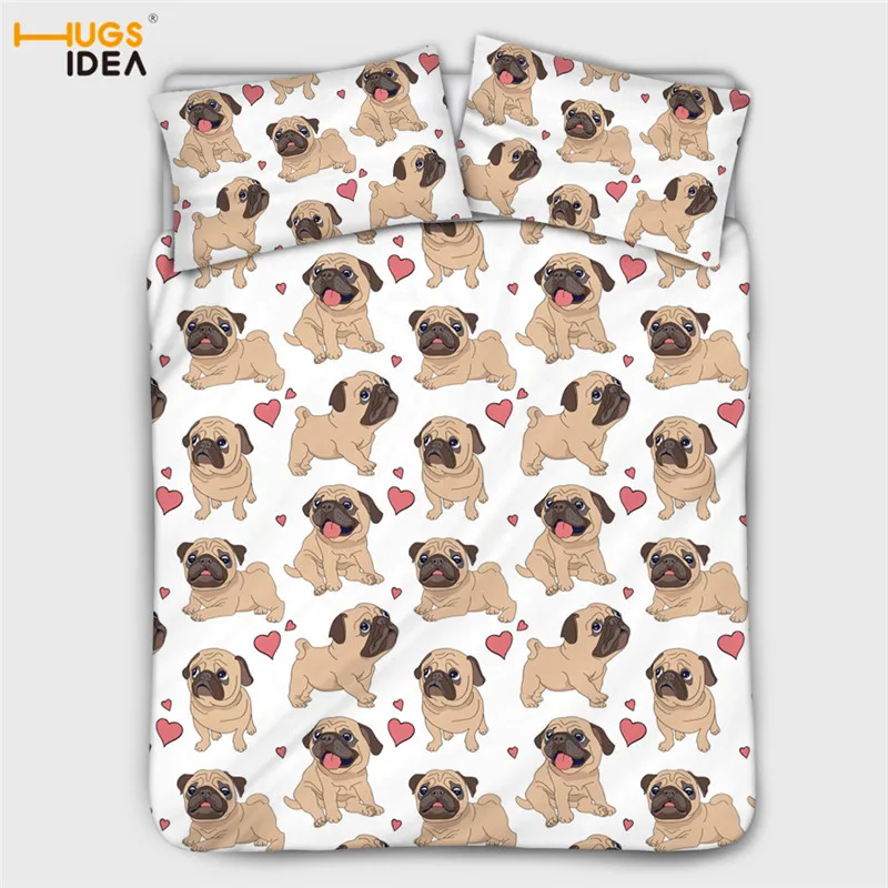 Комплект постельного белья HUGSIDEA в стиле хиппи с щенками Королевский