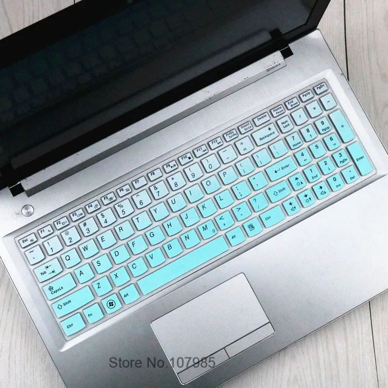 GradualSkyblue 15 дюймовый силиконовый чехол для клавиатуры для lenovo Z510 570 B590 Z50 Z501 Y50 V2000 v4000 flex2 G50-80 Y50P-70 Y700 - Цвет: GradualSkyblue