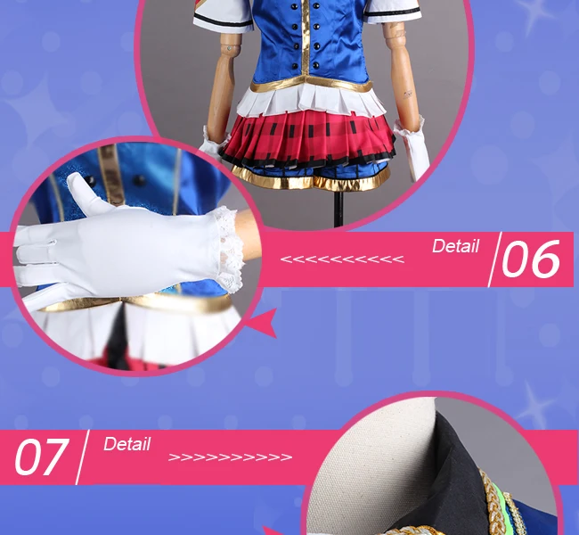 Индивидуальный размер Lovelive солнце счастливые вечерние поезд Мари охара Косплей Костюм Униформа костюмы для Хэллоуина для женщин аниме одежда