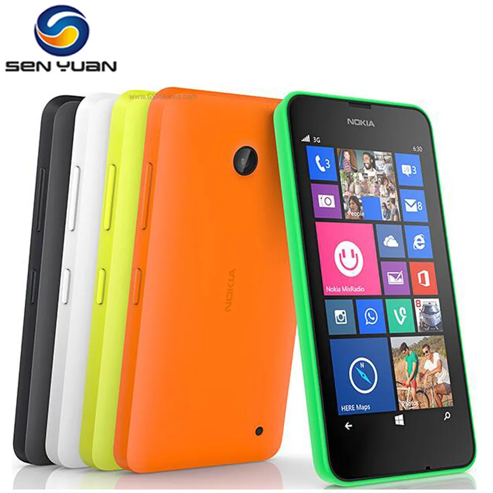 Оригинальный сотовый телефон Nokia Lumia 630 3G Windows Phone четырехъядерный 4 5 дюйма Wi Fi GPS МП