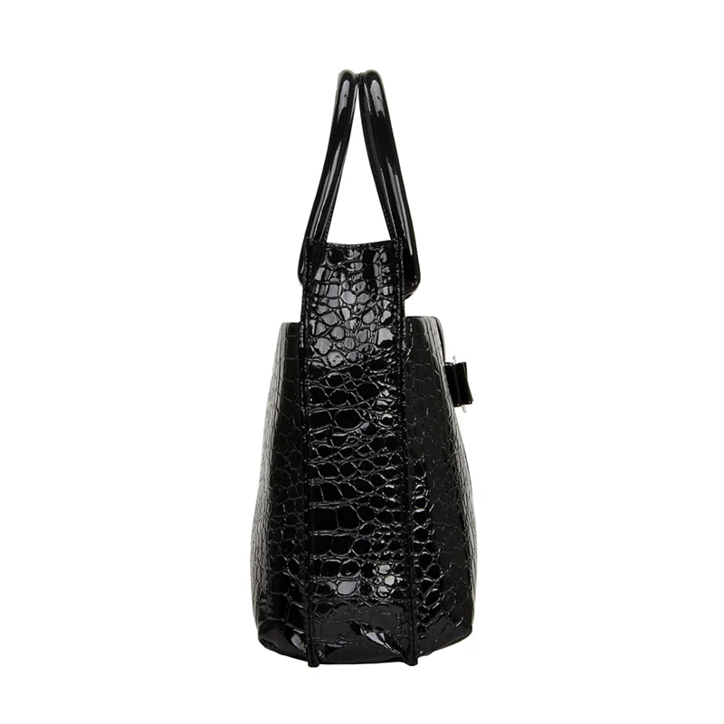 ICeinnight крокодил узор черный красный кожаные сумки для женщин с металлическим