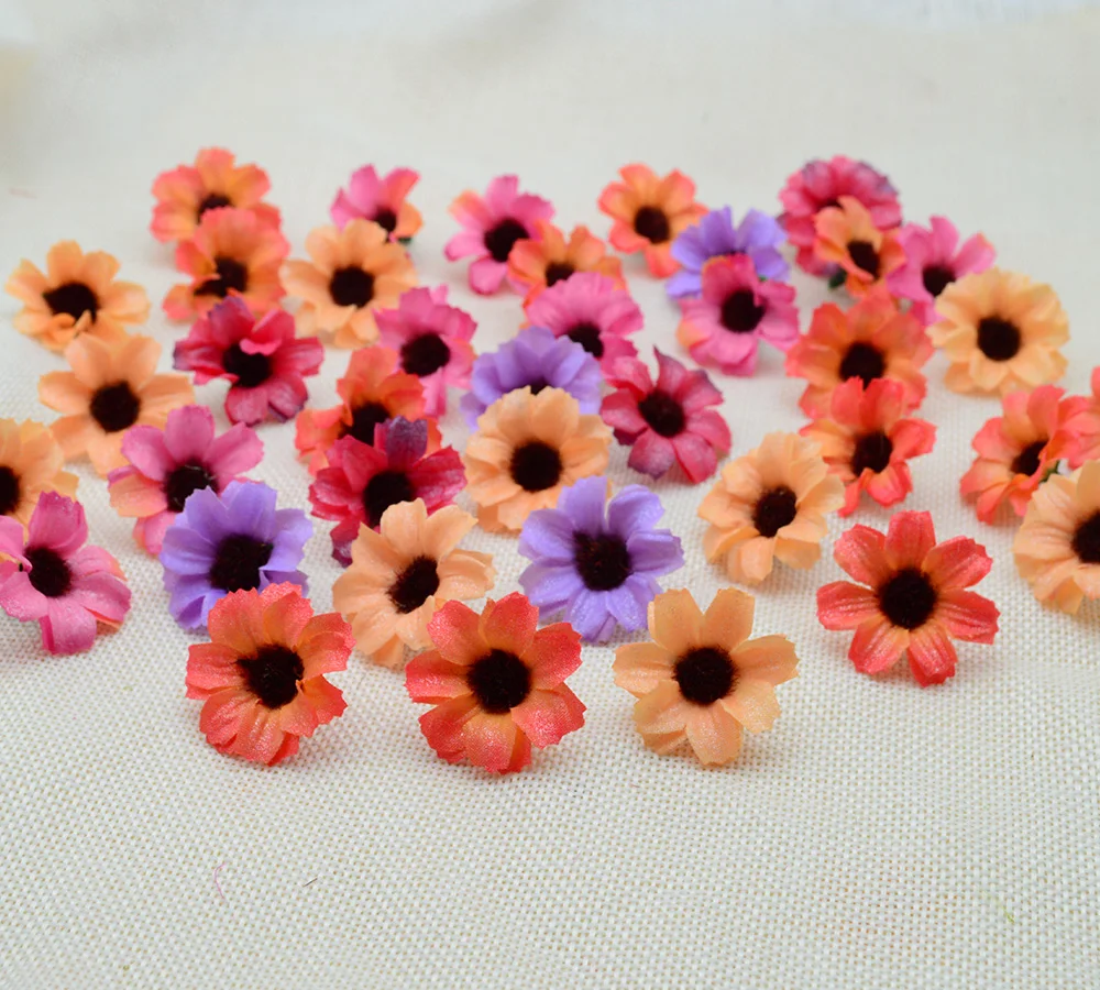 10 шт./лот Искусственные Шелковые подсолнухи для украшения дома аксессуары