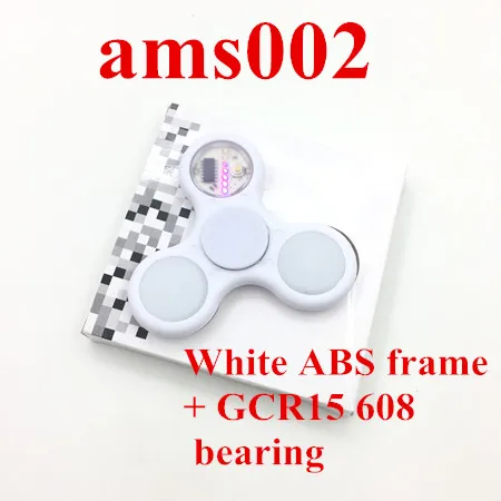 1pc White 1 шт. Красочный Блестящий ABS вращающийся ручной Спиннер с графическими узорами антистрессовый пластиковый Спиннер для снятия ручных спиннеров для детей - Цвет: 1pc White