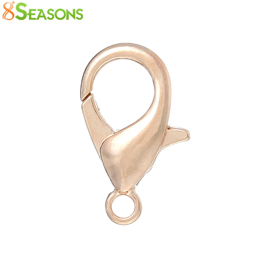 Медные Омары 8 сезонов цвета розового золота 15 мм x 9 100 шт. (B34445)|clasp findings|lobster claspcopper