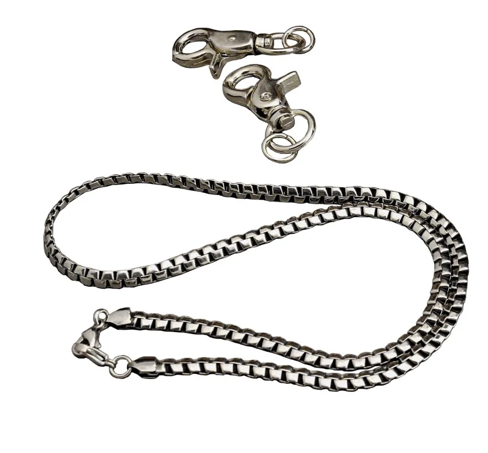 Мужской кожаный кошелек для чековой книжки с ожерельем |