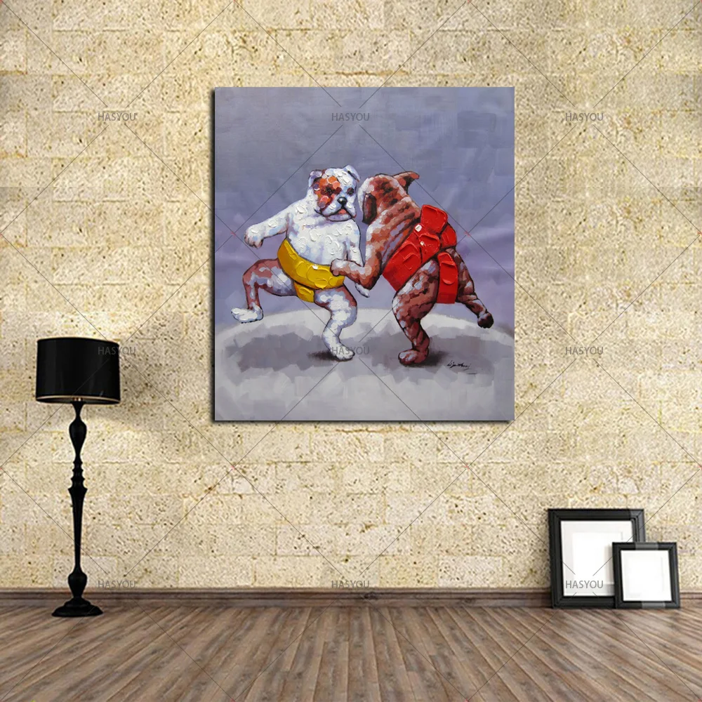 Новое поступление ручная роспись по боксу фигурки картина маслом на холсте