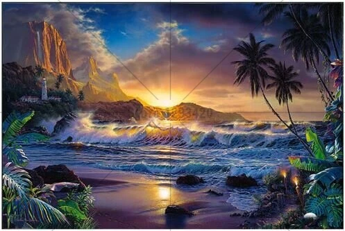 Новинка сделай сам 5D алмазная картина пейзаж на пляже вышивка крестиком кристалл