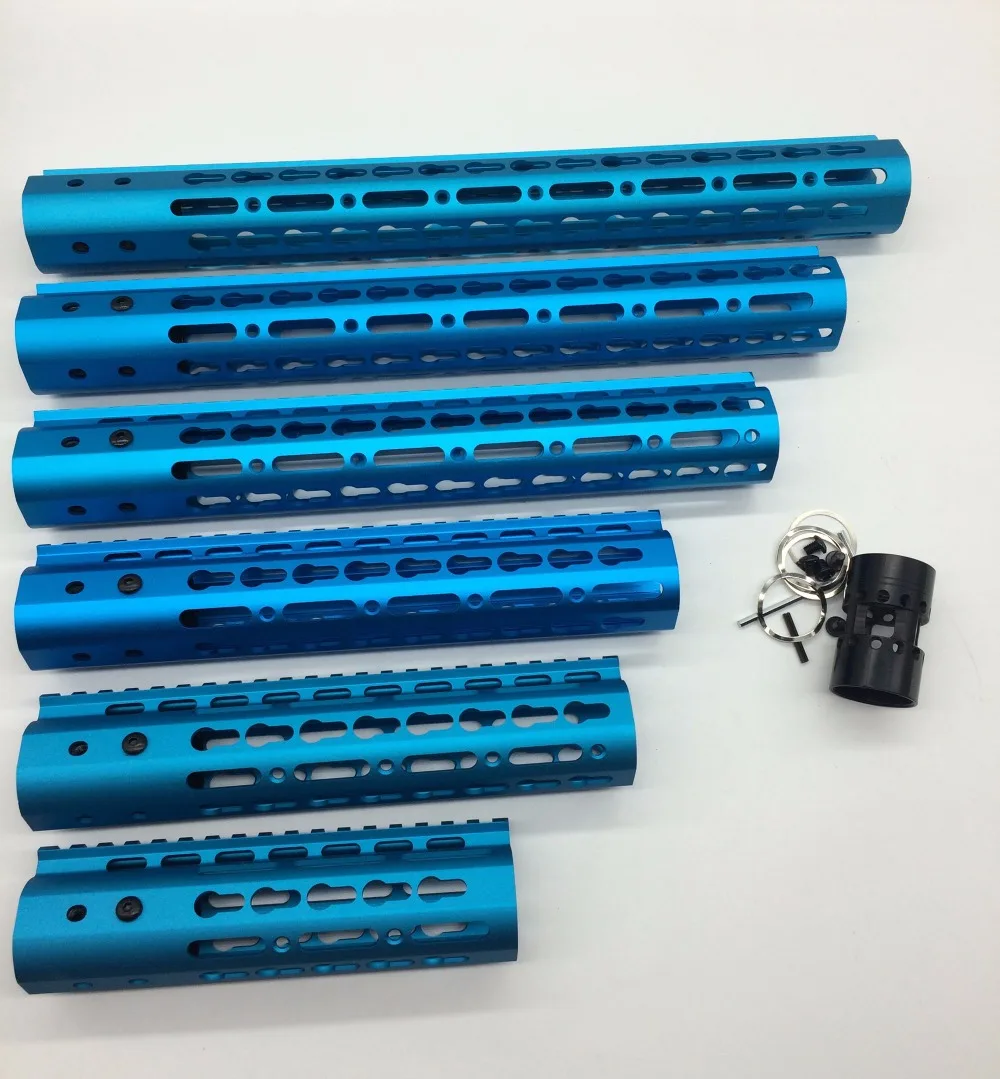 TriRock Hot 7''9''10''12''13. 5''1" Длина Сверхлегкий тонкий Keymod плавающие рукавицы Fore Rail Mount system синий анодированный